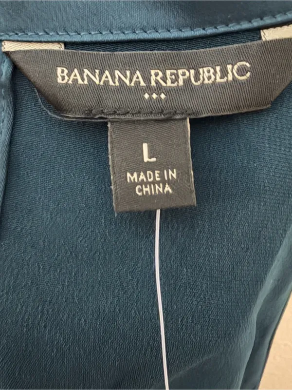 Banana Republic‎ Satin Halter Knee-Length Dress Dark Green Size Large NWT - Image 5