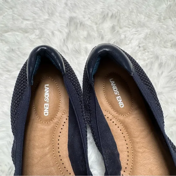 Lands End Navy Blue Ballet Flats Size 7 - Image 7