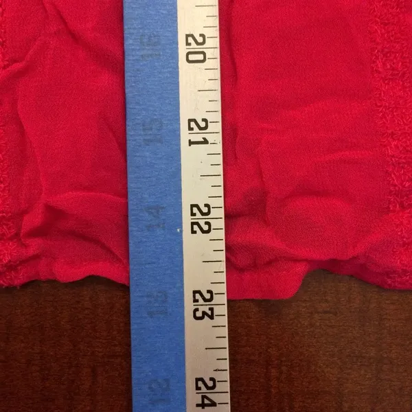 Maeve hot pink tank blouse lace medium - Image 3