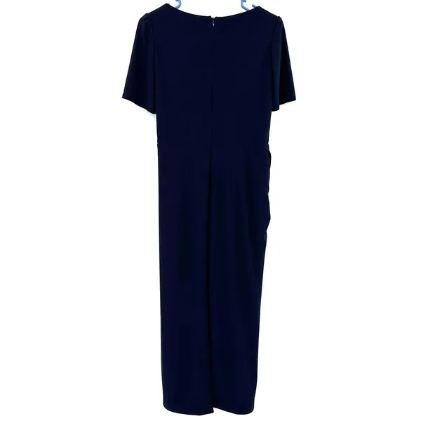 BHLDN Size US 12 Short Sleeve‎ Maxi Dress Formal Dark Blue Navy Wedding Party - Image 2