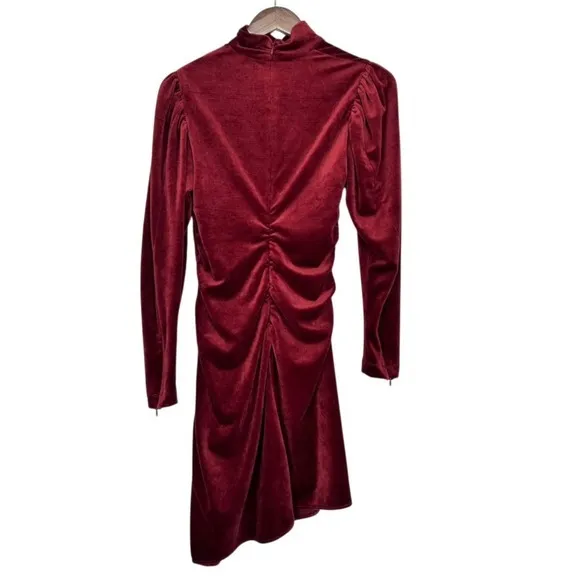 A.L.C. Frank Marcel Long Sleeve Corduroy Cocktail Dress Burnt Siena Orange Size‎ 2 - Image 4