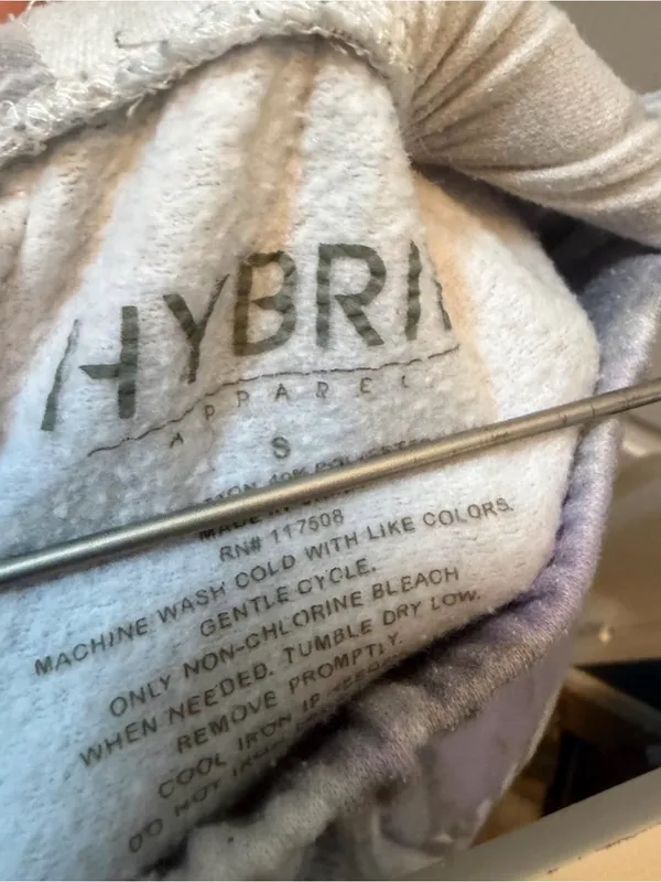 Size S Hybrid Apparel Lakers Tie-Dye Purple & Gray Joggers - Image 3