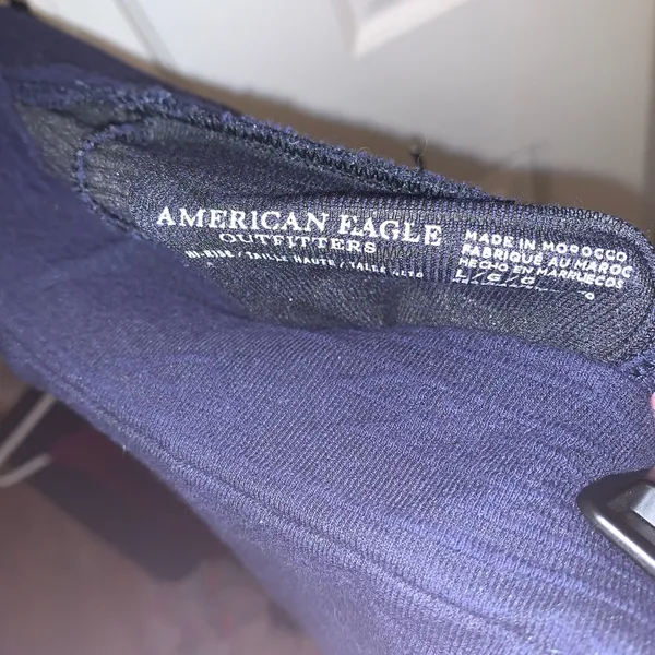 American Eagle High Waisted Textured Leggings L - Image 4