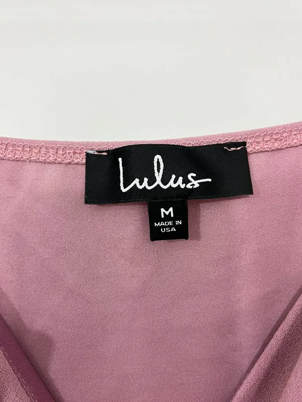 Lulu's Size Medium Mauve Orchid V-Neck Tulip Hem Bodycon Dress - Image 7