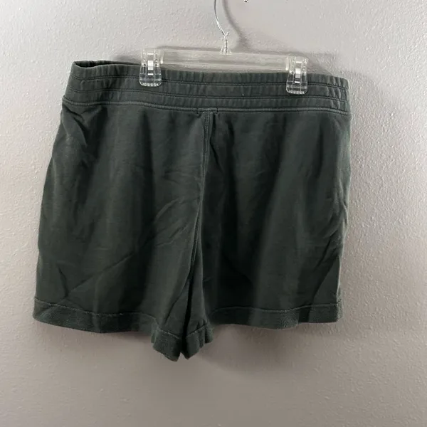 Aerie Women Green Twill Sweat Shorts Elastic Waist‎ size L - Image 6
