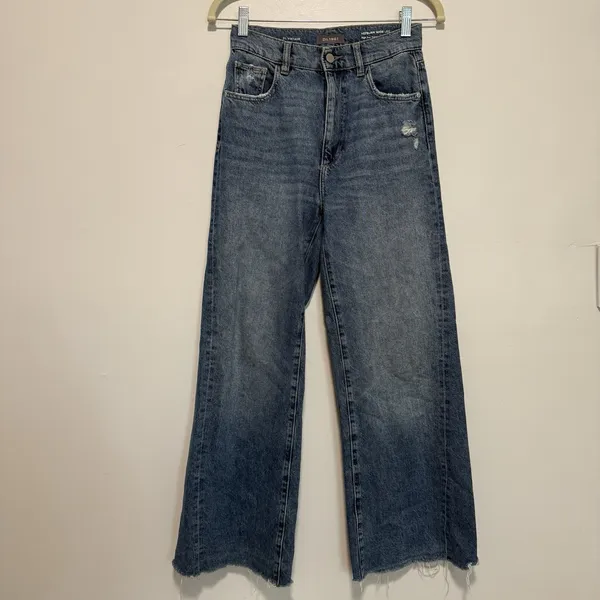 DL1961 Hepburn Wide Leg‎ High Rise Vintage 31 Inch Jeans Size 25 - Image 2