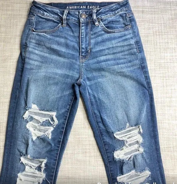 ✨ American Eagle Ne(x)t Level High-Waisted Distressed Jegging / Skinny Jeans ✨ - Image 5