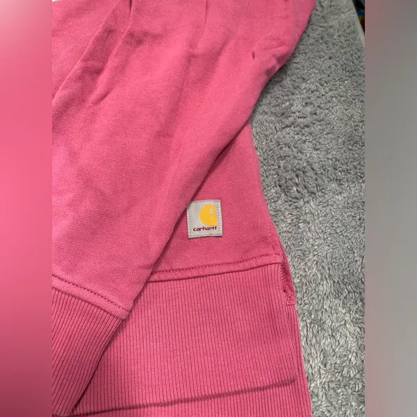 Carhartt Women's Pink Hoodie Sweater tencel fiber series loose fit medium - Image 3