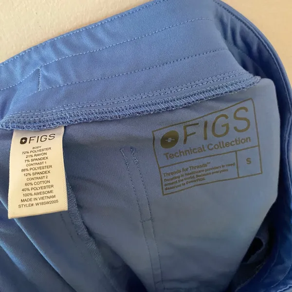 FIGS Ceil Blue Zamora Jogger Scrub Pants Uniform Nurse Doctor Women's size Small - Image 2