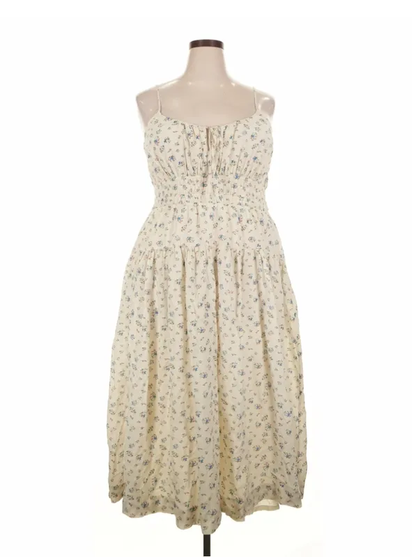 Lucky Brand Tea Length Floral Cotton Sundress XXL Excellent Condition - Image 2