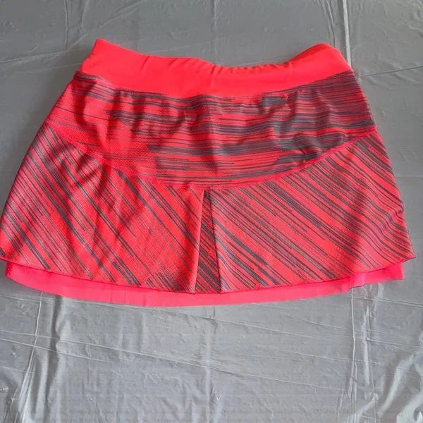 New‎ Balance Pink and Gray Skater Mini Skirt - Image 5