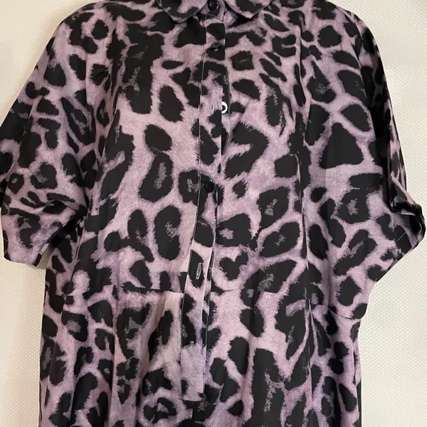 Elegant Black and Pink Leopard Jumpsuit Size XXL - Image 3