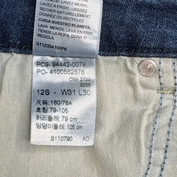 Signature by Levi Strauss Gold‎ Label Womens Mid-Rise Straight Jeans Size 12S - Image 8