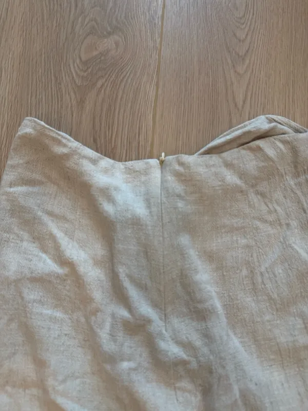 Lulus Twist Front Beige Midi Skirt - Image 5