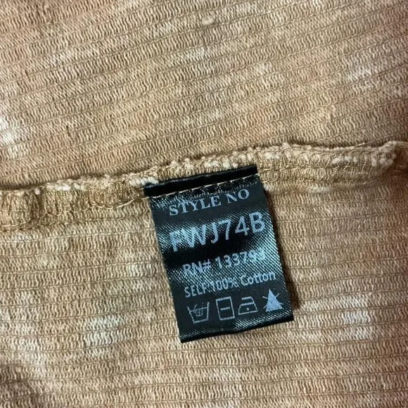 POL FWJ74B Frayed Raw Edge Corduroy Blazer Womens Medium Tan Boho Western Jacket - Image 6