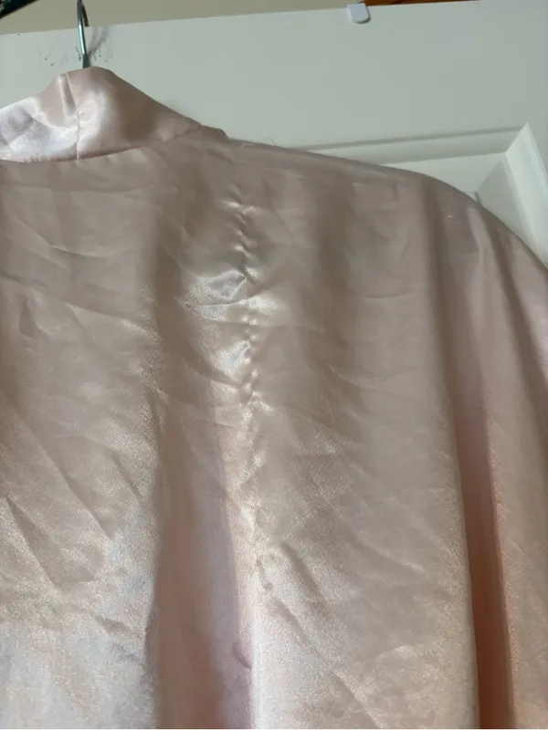 Christian Dior Pink Satin Lace Robe - Image 6