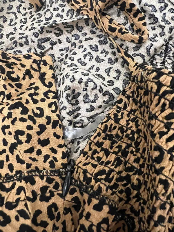 SheIn y2k scene 2000s trendy cheetah leapord print boho cami mini dress - Image 2