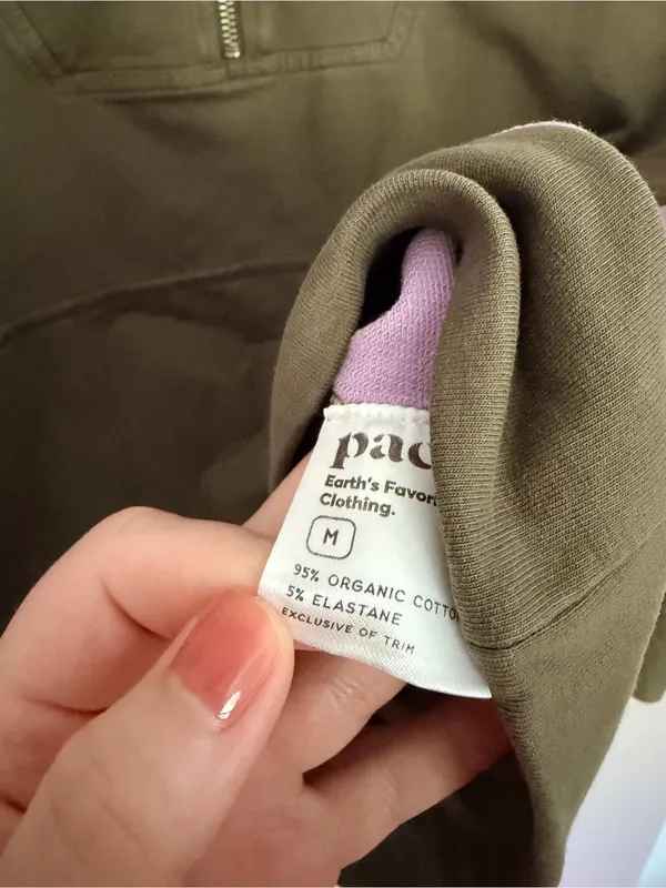 Pact Perfectly Lightweight Quarter Zip Grape Leaf/Orchid Medium - Image 5