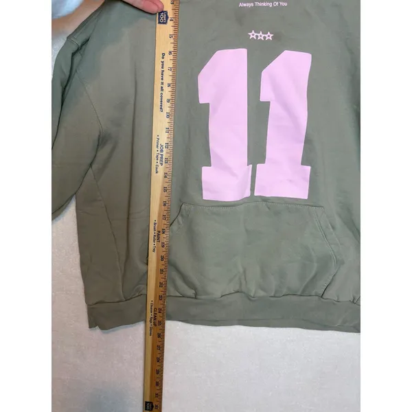 Lonely Ghost Always Thinking Of You Hoodie Sage Green Pink 11:11 Graphic 2X - Image 3