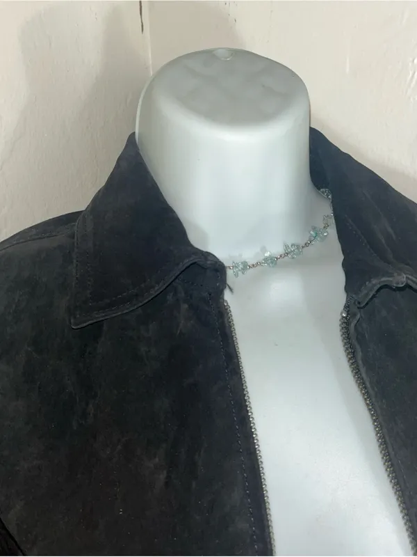 Chico's Black Suede Zip Front Jacket - Image 7