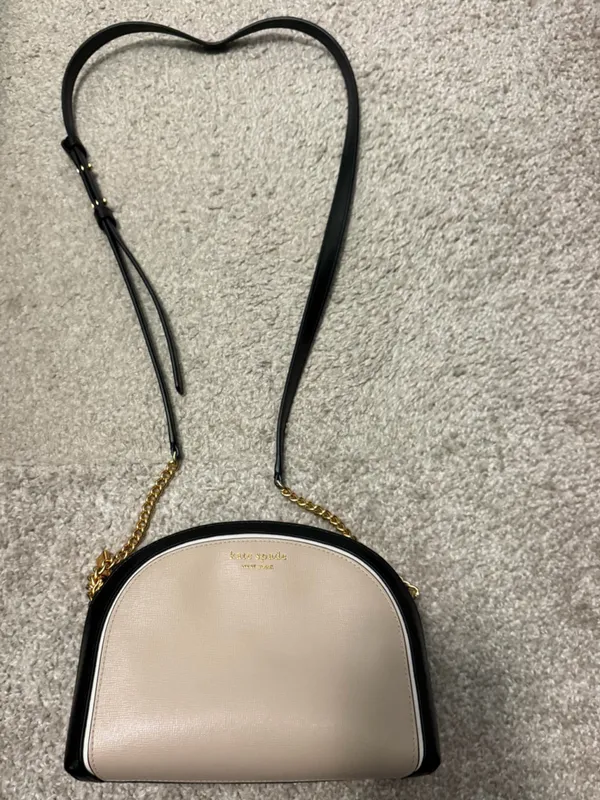 kate spade Cream and Black Half-Moon Crossbody NWOT - Image 2