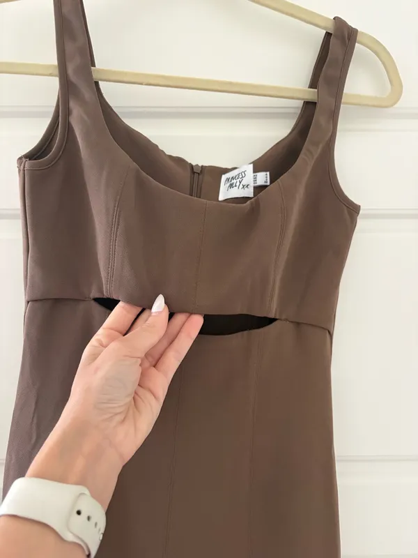 Princess Polly Brown Cutout Dress - Image 5