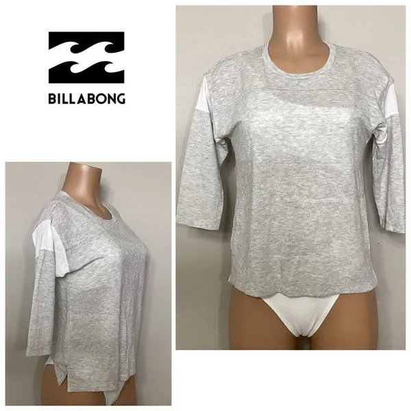 New. BILLABONG gray long sleeve tee shirt. Retails $58 - Image 2