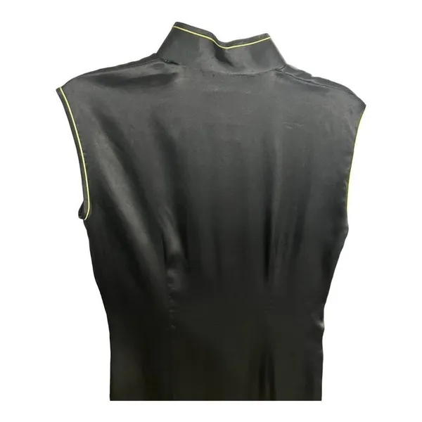 Oriental 100% Pure Silk Qipao Dress Size 32 (Small) Black Embroidered Cheongsam - Image 9