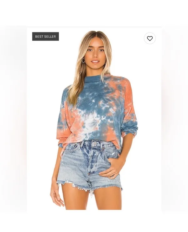 Free People Tie-Dye Long Sleeve Top - Image 3