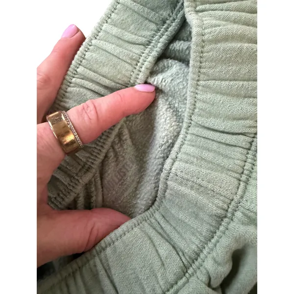 Hollister Womens High‎ Rise Jogger Sweatpants Sage Green Embroidered Logo XXS - Image 3