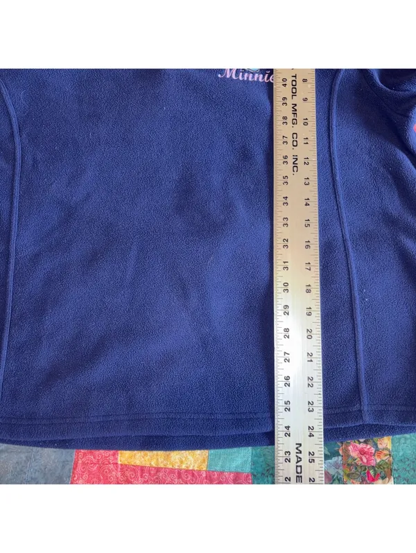 Disney Store Minnie Mouse Woman’s L Navy Blue Fleece Pullover Sweatshirt - Image 8
