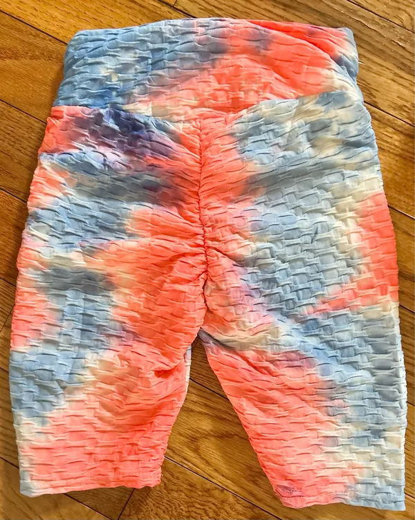 Buzz Women's Butt Lifting Yoga Short & Textured Yoga Tie-Dye Bra Sports Set m - Image 10