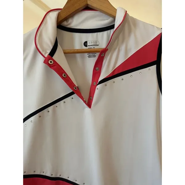 IZOD COOL FX MOVEMENT PULLOVER SLEEVELESS Snap NECK SHIRT TOP WOMEN - Image 3