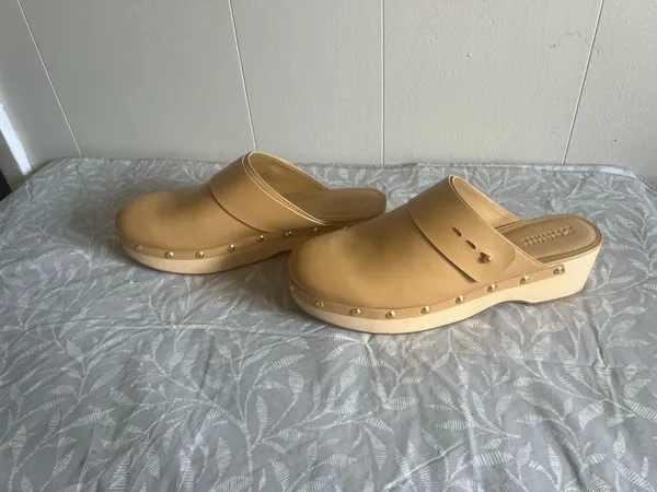 Avec Les Filles Mercedes Castillo Women's Brown Evonne Leather Clog Shoes EU 41/US 11 - Image 4