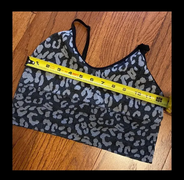 Leopards black and gray sports bra- one size - Image 7