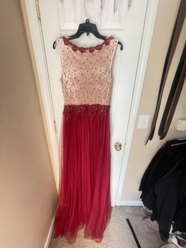 NWT Burgundy Whimsigoth Homecoming Gown Size 10 - Image 7