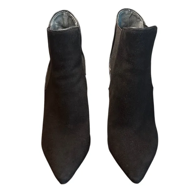 Tory Burch Black Suede Pointed Toe Chelsea Stiletto Ankle Booties 7.5 - Image 2
