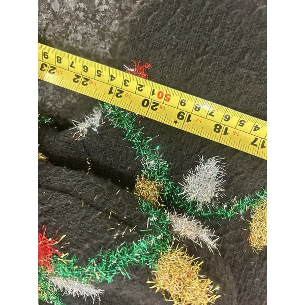 Women’s Size Small Christmas Lights Black Sweater Holiday Whimsy Party Festive - Image 6