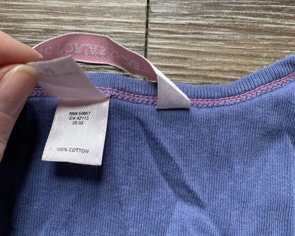 Vintage Victoria’s Secret Purple/Blue Embroidered Night Shirt M - Image 4