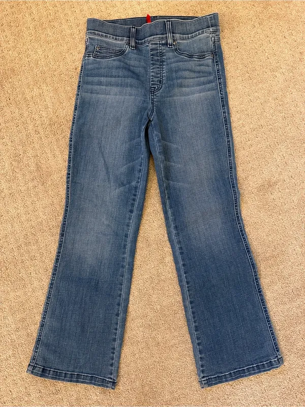 Spanx Classic High-Rise Crop Kick-Flare Jeans - Medium - Image 2