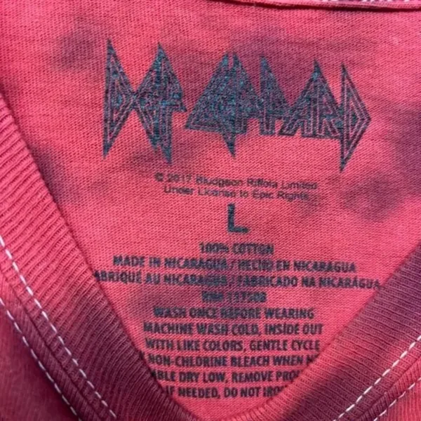 Def Leppard Pyromania 83' tour long sleeve tiedye tshirt size large - Image 5