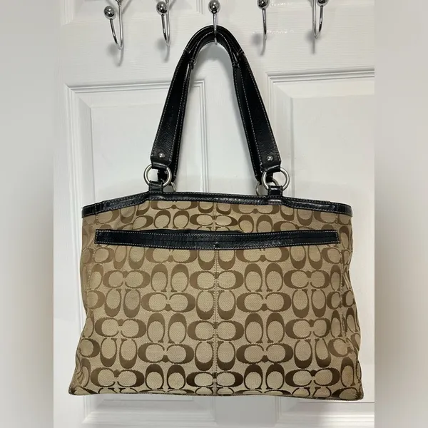 Coach Y2K Brown and Black Signature Tote - Image 6
