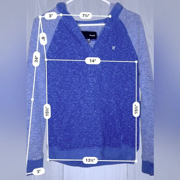 HURLEY Women’s Casual Pullover Snap Button Hoodie - Image 4