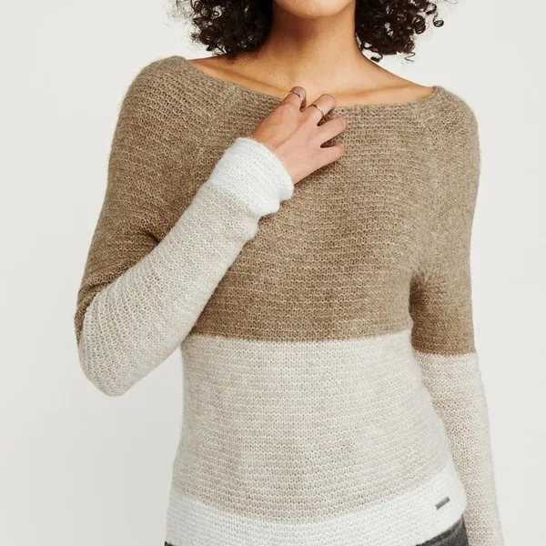 ABERCROMBIE & FITCH Soft Tonal Boatneck Dolman Sweater - Image 2