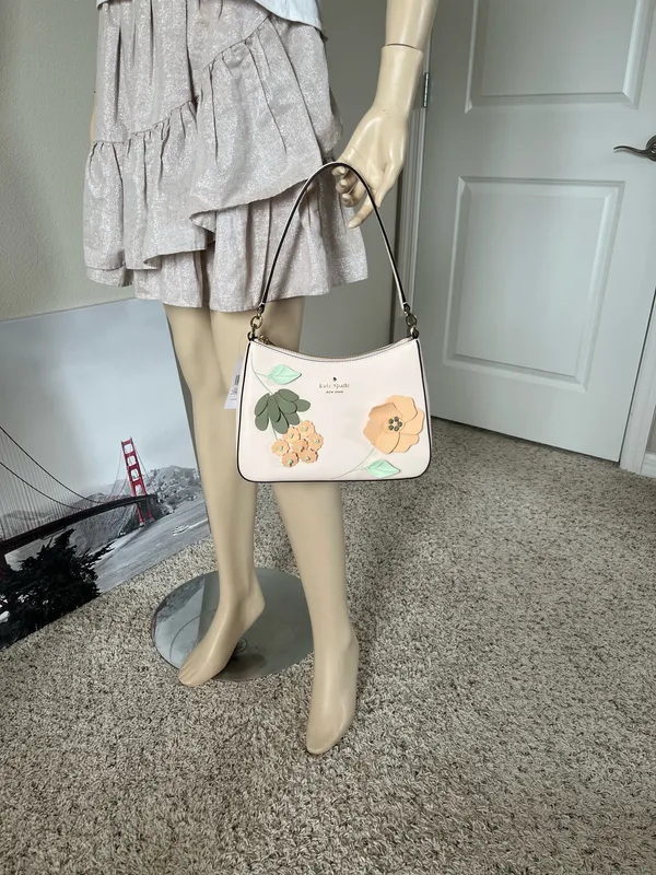Kate Spade Margot Floral Applique Medium Shoulder Bag - Image 8