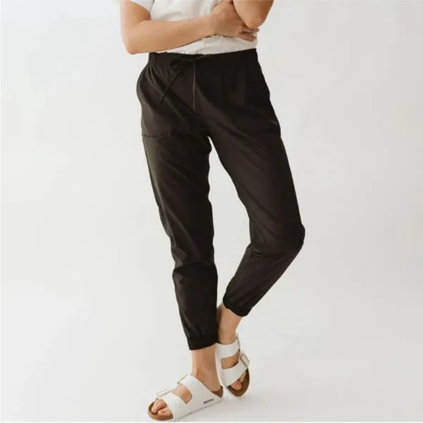 Albion Fit Jetsetter joggers with Gold‎ Zippers black Size XS - Image 2