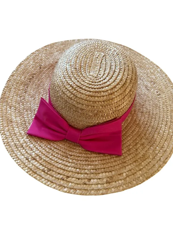 OLYMPICS Atlanta Georgia Vintage 1996 Collectible Crew Straw Brimmed Bow Hat - Image 3
