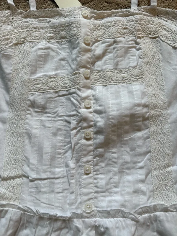 Hollister white lace trim spaghetti strap dress - Image 2