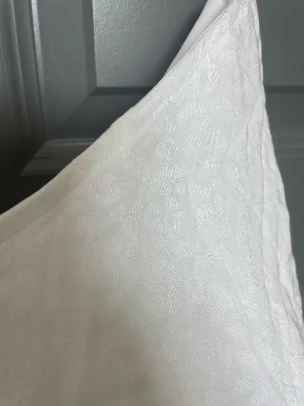 Boutique White Flowy Tank - Image 2