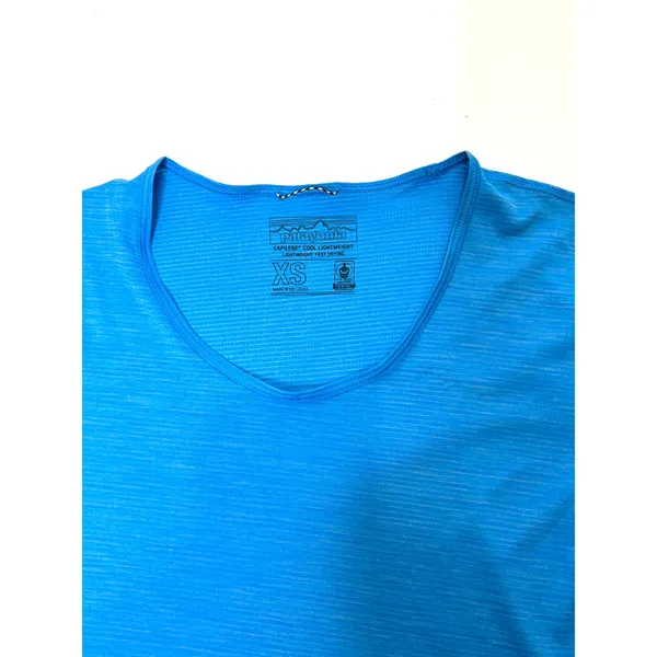 Patagonia Capilene Cool Lightweight Scoop Neck Short Sleeve Shirt Blue XS - Image 3